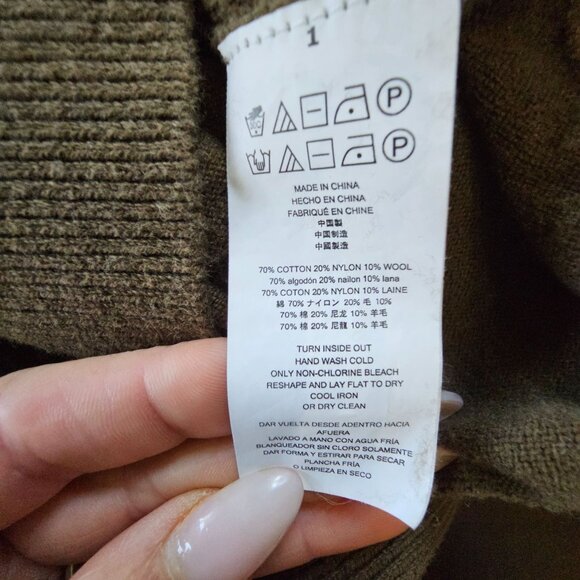 Michael Kors Men's Forest Green Cotton wool blend soft Sweater sz XL - Picture 4 of 9